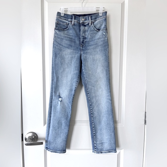 Express Blue Straight Leg Jeans - Picture 1 of 9